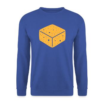 Schwamm Brausegummi Muster - Unisex Pullover - Royalblau - Vorne - Alina (178cm) & Michal (187cm)