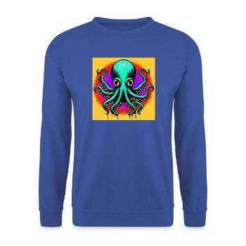 Krake - Unisex Pullover - Royalblau - Vorne - Alina (178cm) & Michal (187cm)