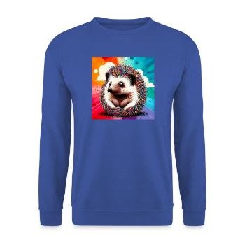 Igel - Unisex Pullover - Royalblau - Vorne - Alina (178cm) & Michal (187cm)