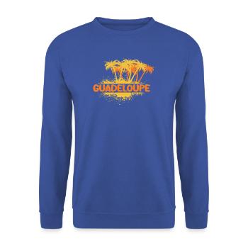 Geschenk für Guadeloupe - Unisex Pullover - Royalblau - Vorne - Alina (178cm) & Michal (187cm)