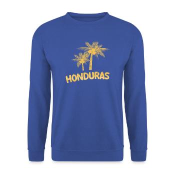 Geschenk für Honduras - Unisex Pullover - Royalblau - Vorne - Alina (178cm) & Michal (187cm)
