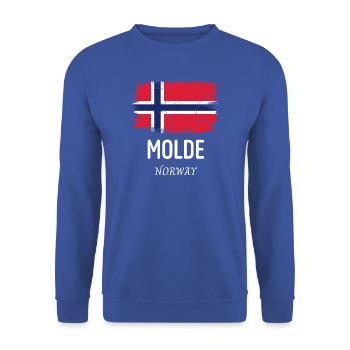 Molde - Unisex Pullover - Royalblau - Vorne - Alina (178cm) & Michal (187cm)