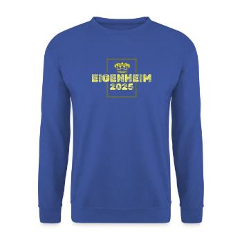 Eigenheim 2025 - Unisex Pullover - Royalblau - Vorne - Alina (178cm) & Michal (187cm)