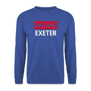 Englands stolzes Rugby-Nationen-Design - Unisex Pullover - Royalblau - Vorne - Alina (178cm) & Michal (187cm)
