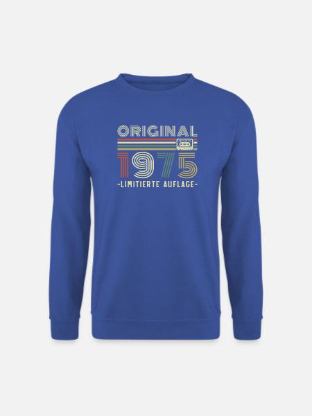 Original 1975 Jahrgang Vintage Geburtstag Retro - Unisex Pullover - Royalblau