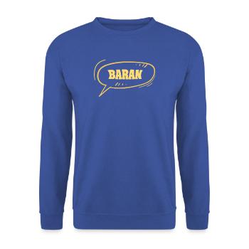 Vorname Baran - Unisex Pullover - Royalblau - Vorne - Alina (178cm) & Michal (187cm)