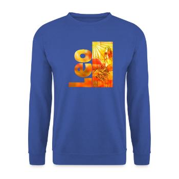 Sternzeichen Löwe - Unisex Pullover - Royalblau - Vorne - Alina (178cm) & Michal (187cm)