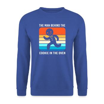 Werdender Papa werdende Väter - Unisex Pullover - Royalblau - Vorne - Alina (178cm) & Michal (187cm)