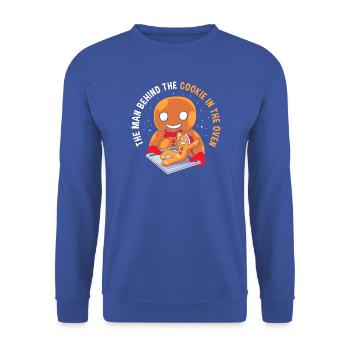 Werdende Väter Werdender Papa - Unisex Pullover - Royalblau - Vorne - Alina (178cm) & Michal (187cm)