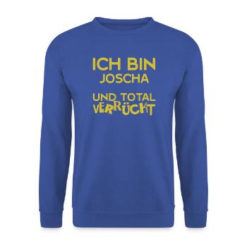 Joscha - Unisex Pullover - Royalblau - Vorne - Alina (178cm) & Michal (187cm)