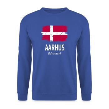 Aarhus - Unisex Pullover - Royalblau - Vorne - Alina (178cm) & Michal (187cm)