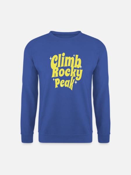 Climb Rocky Peak Motivationsdesign - Unisex Pullover - Royalblau