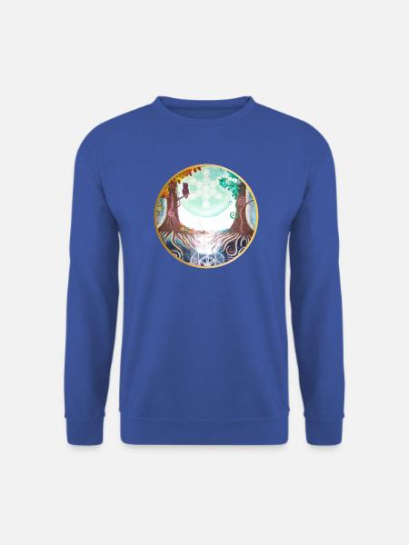 Mystische Naturverbindung Illustration - Unisex Pullover - Royalblau