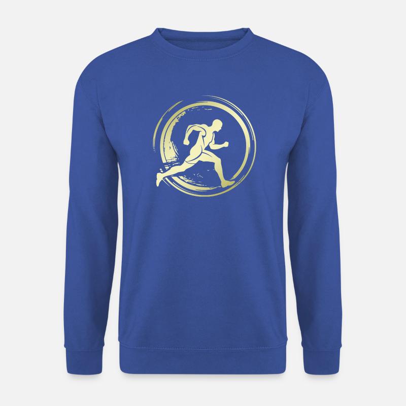 Laufen Joggen Marathon Silhouette - Unisex Pullover - Royalblau