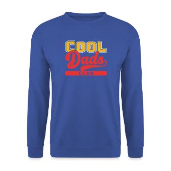 Cooler Vaterclub im Vintage-Stil - Unisex Pullover - Royalblau - Vorne - Alina (178cm) & Michal (187cm)