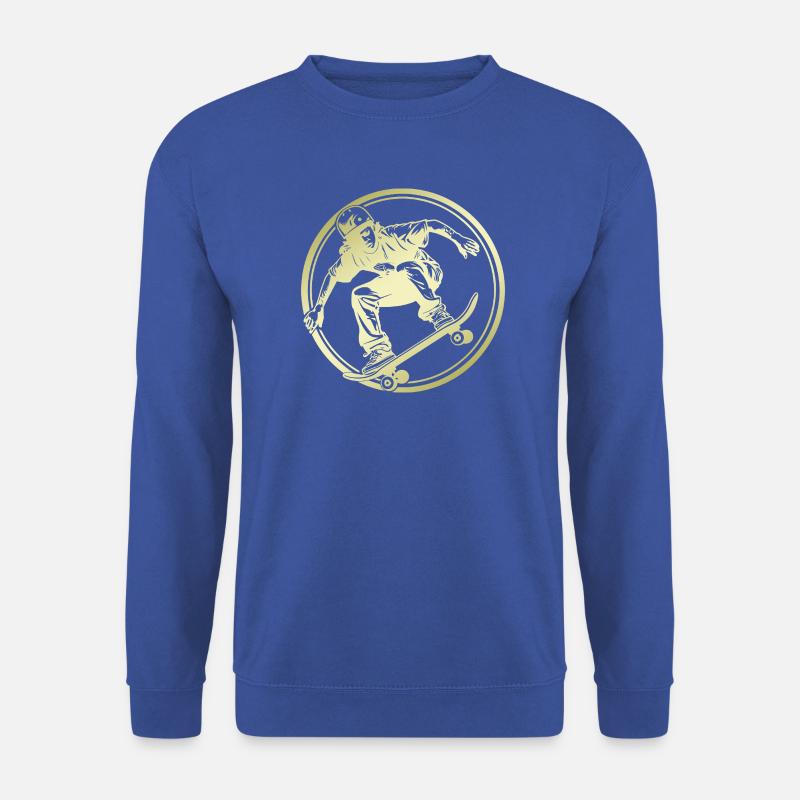 Skateboarding Silhouette Skateboard - Unisex Pullover - Royalblau