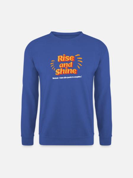 Aufstehen und glänzen: Side Quest T-Shirt - Unisex Pullover - Royalblau