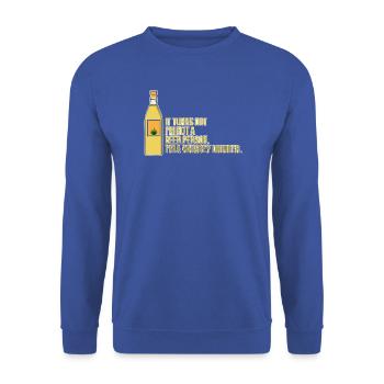 Whiskey Spruch Whiskeytrinker Whiskeyliebhaber - Unisex Pullover - Royalblau - Vorne - Alina (178cm) & Michal (187cm)