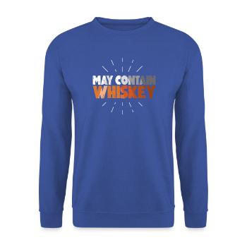 Whiskey Spruch Whiskeytrinker Whiskeyliebhaber - Unisex Pullover - Royalblau - Vorne - Alina (178cm) & Michal (187cm)