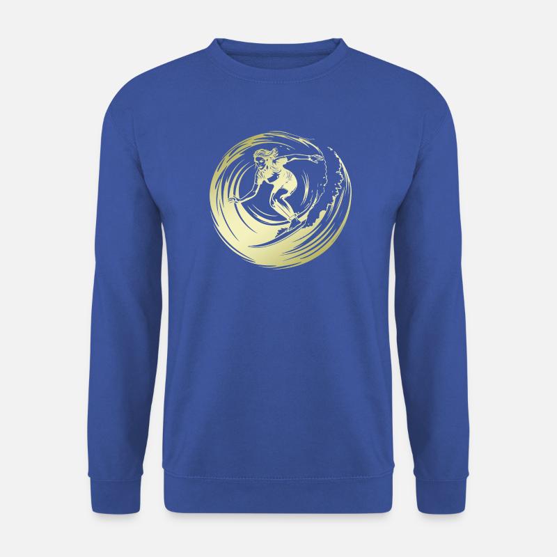 Surfer Silhouette Surfing - Unisex Pullover - Royalblau