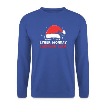 Cyber Monday Kaufrausch - Unisex Pullover - Royalblau - Vorne - Alina (178cm) & Michal (187cm)