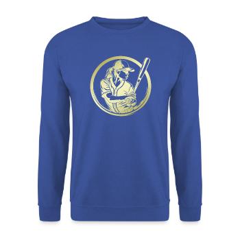 Baseball Silhouette - Sweat-shirt Unisexe - bleu royal - Devant - Alina (178cm) & Michal (187cm)