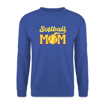Softball Mama Retro Logo - Unisex Pullover - Royalblau - Vorne - Alina (178cm) & Michal (187cm)