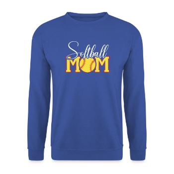 Softball Mama Emblem - Unisex Pullover - Royalblau - Vorne - Alina (178cm) & Michal (187cm)