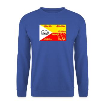 Marquesan Flagge - Personalisiert - Unisex Pullover - Royalblau - Vorne - Alina (178cm) & Michal (187cm)