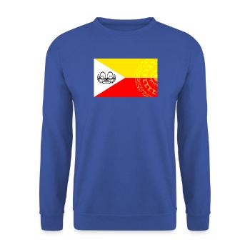 Marquesan Flagge - Personalisiert 1 - Unisex Pullover - Royalblau - Vorne - Alina (178cm) & Michal (187cm)