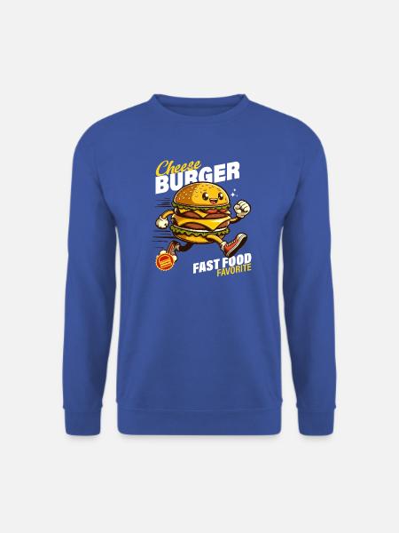Animierter Sprint Cheeseburger - Unisex Pullover - Royalblau