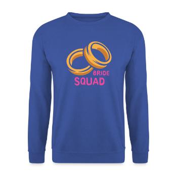Bride Squad Ringe Junggesellinnenabschied - Unisex Pullover - Royalblau - Vorne - Alina (178cm) & Michal (187cm)