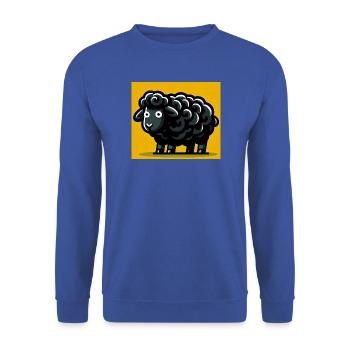 Schwarzes Schaf - Unisex Pullover - Royalblau - Vorne - Alina (178cm) & Michal (187cm)