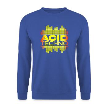 Acid Techno Puls - Unisex Pullover - Royalblau - Vorne - Alina (178cm) & Michal (187cm)