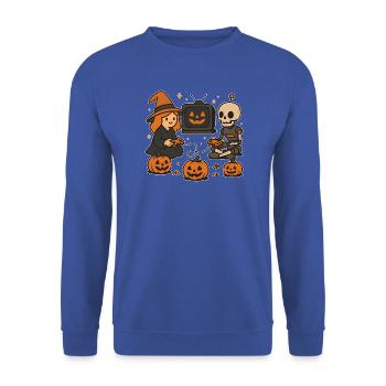 Hexenabend Gaming Duo - Unisex Pullover - Royalblau - Vorne - Alina (178cm) & Michal (187cm)