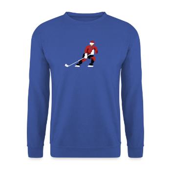 Roter Hockeyheld - Unisex Pullover - Royalblau - Vorne - Alina (178cm) & Michal (187cm)