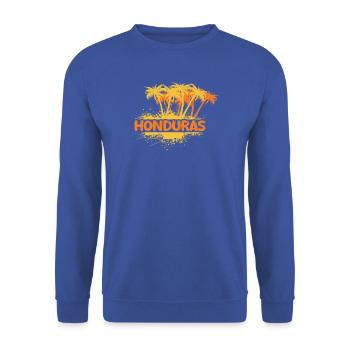 Geschenk für Honduras - Unisex Pullover - Royalblau - Vorne - Alina (178cm) & Michal (187cm)