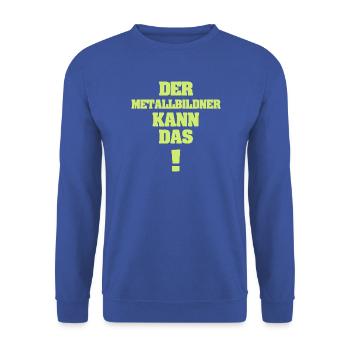 Funny Metal Sculptor - Unisex Sweatshirt - royal blue - Front - Alina (178cm) & Michal (187cm)