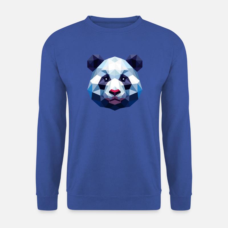Panda Lowpoly - Unisex Pullover - Royalblau