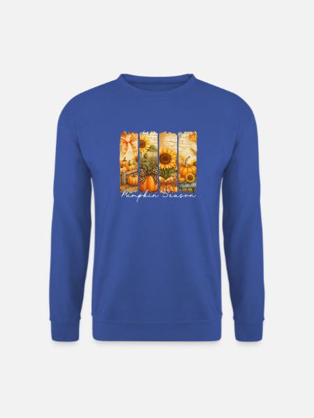 Kürbis-Saison Sonnenblumenfeld - Unisex Pullover - Royalblau