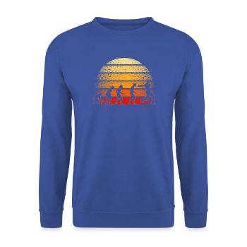 Lustiges Kricketspieler Kricket Sport Sprüche - Unisex Pullover - Royalblau - Vorne - Alina (178cm) & Michal (187cm)
