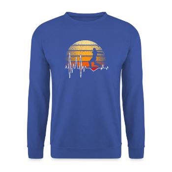 Lustiges Kricketspieler Kricket Sport Sprüche - Unisex Pullover - Royalblau - Vorne - Alina (178cm) & Michal (187cm)