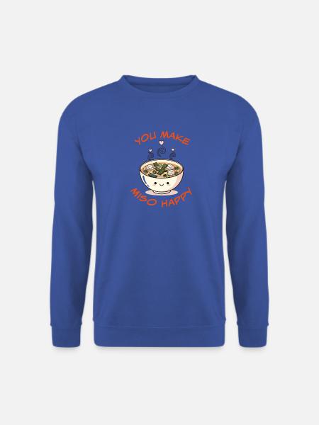 Miso Glücksschüssel Cartoon - Unisex Pullover - Royalblau