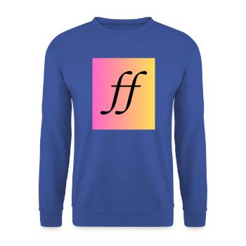 Fortissimo - Musik Monogram Gradient - Unisex Pullover - Royalblau - Vorne - Alina (178cm) & Michal (187cm)