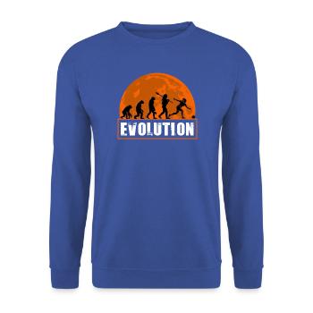 Bowling Girl Evolution Design für Sportliebhaber - Unisex Pullover - Royalblau - Vorne - Alina (178cm) & Michal (187cm)
