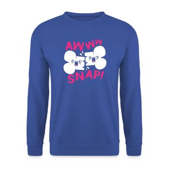 Knochenbruch Halloween Skelett Knochen Armbruch - Unisex Pullover - Royalblau - Vorne - Alina (178cm) & Michal (187cm)
