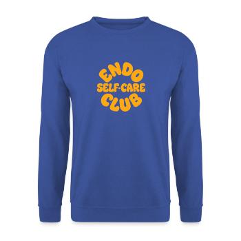 Endo Self-Care Club Endometriose-Bewusstsein - Unisex Pullover - Royalblau - Vorne - Alina (178cm) & Michal (187cm)