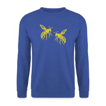 Biene Wespe - Unisex Pullover - Royalblau - Vorne - Alina (178cm) & Michal (187cm)