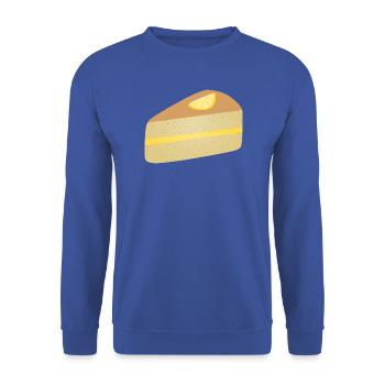 Zitronenscheibe Mohnkuchen Dessert Zitrus - Unisex Pullover - Royalblau - Vorne - Alina (178cm) & Michal (187cm)