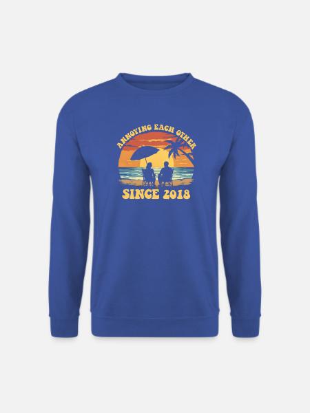 Gegenseitiges Ärgern seit 2018 Jubiläum - Unisex Pullover - Royalblau